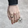 Gothic Gem-Set Stainless Steel Ring sold by GTHIC