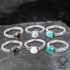 Gothic Gem-Set Stainless Steel Ring sold by GTHIC