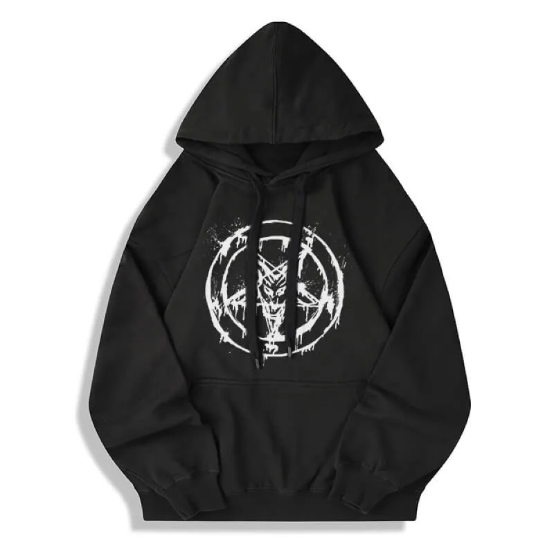 Sigil of Baphomet Cotton Pullover Hoodie sold by GTHIC