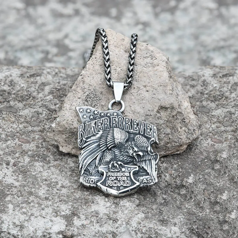 Eagle Shield Biker Forever Stainless Steel Pendant sold by GTHIC product image thumbnail 4