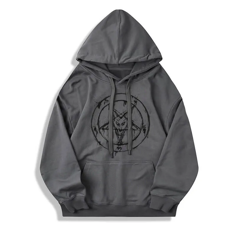 Sigil of Baphomet Cotton Pullover Hoodie sold by GTHIC product image thumbnail 5