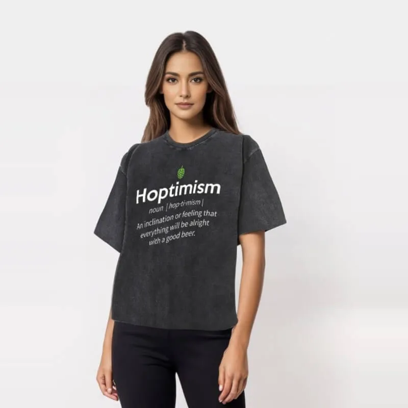 Vintage Washed Hop Hoptimism T-shirt sold by GTHIC product image thumbnail 3