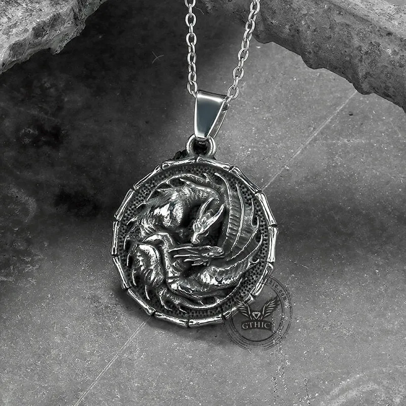 Norse Mythology Dragon Stainless Steel Pendant sold by GTHIC product image thumbnail 4