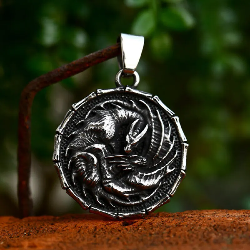 Norse Mythology Dragon Stainless Steel Pendant sold by GTHIC