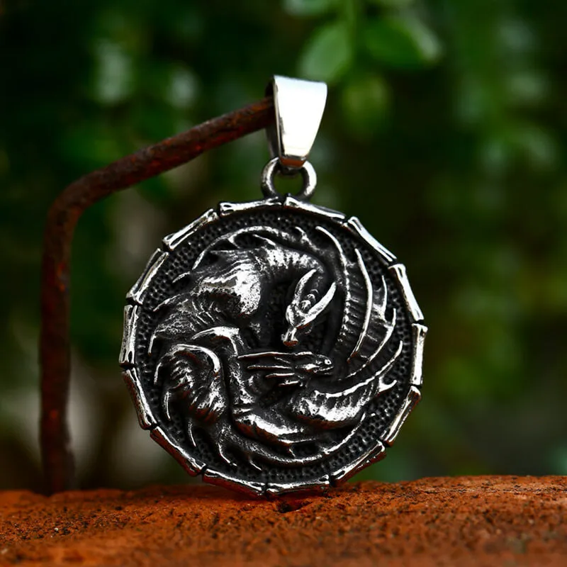 Norse Mythology Dragon Stainless Steel Pendant sold by GTHIC