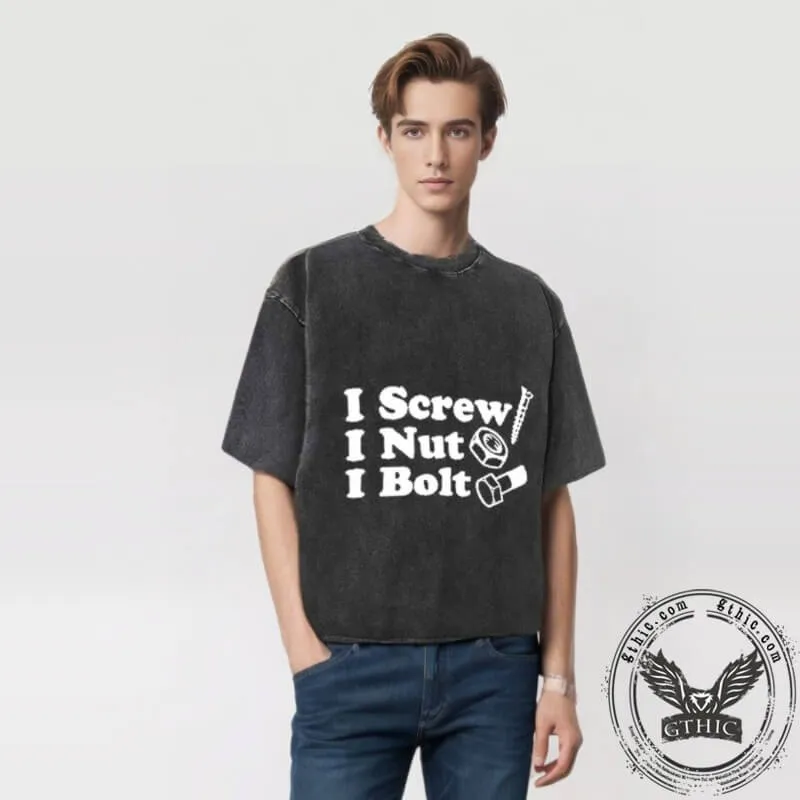 Vintage Washed I Screw I Nut I Bolt T-shirt sold by GTHIC product image thumbnail 2