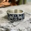 Fenris-wolf Sterling Silver Viking Ring sold by GTHIC