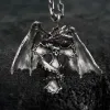 Devil Dragon Skull Sterling Silver Pendant sold by GTHIC