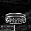 Fenris-wolf Sterling Silver Viking Ring sold by GTHIC
