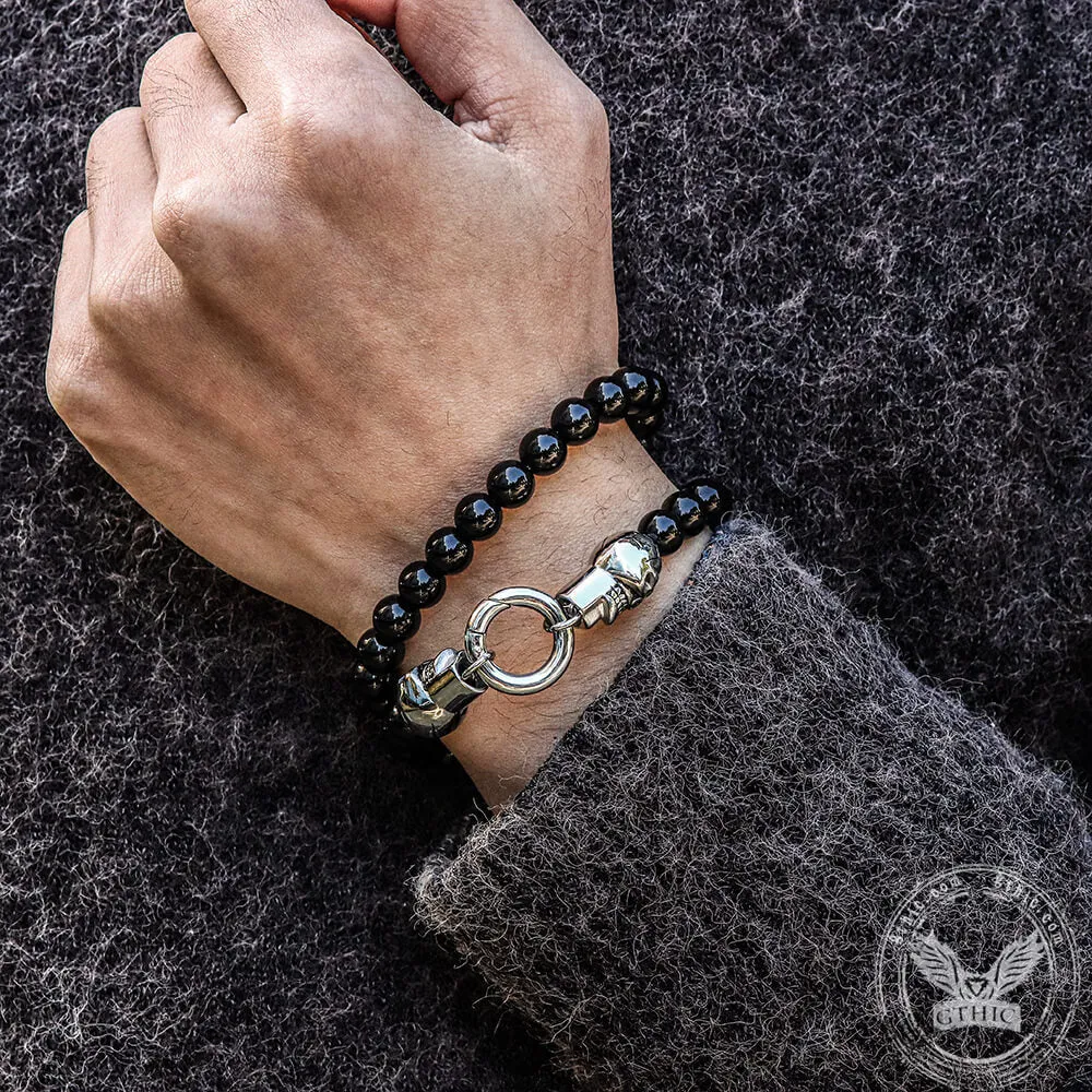 Skull Round Bead Stainless Steel Jewelry Set sold by GTHIC product image thumbnail 3