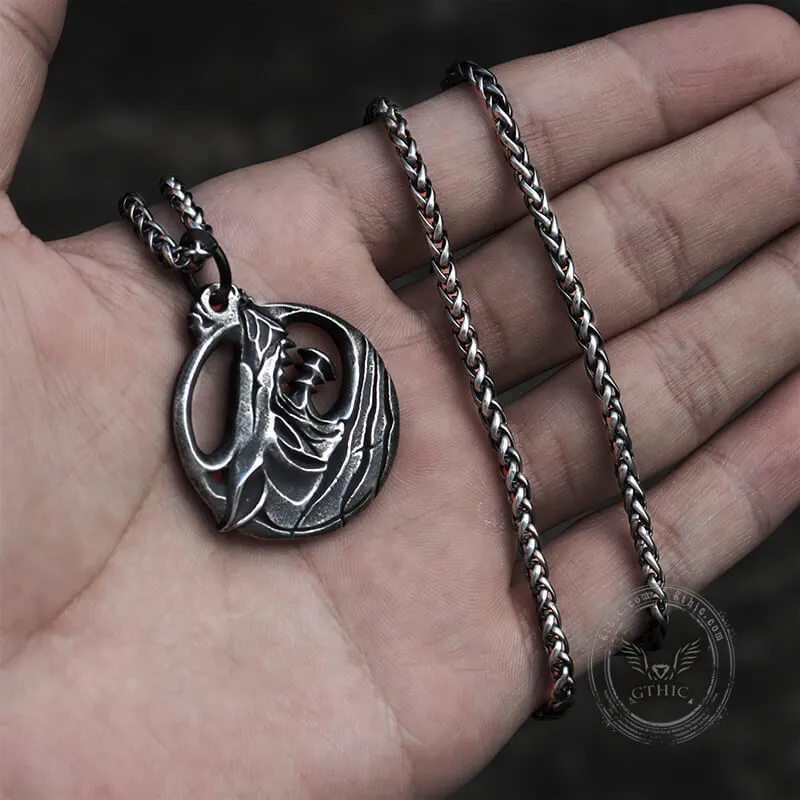 Fenrir Wolf Stainless Steel Animal Pendant sold by GTHIC product image thumbnail 2