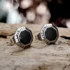Viking Runes Octagon Stainless Steel Stud Earrings sold by GTHIC