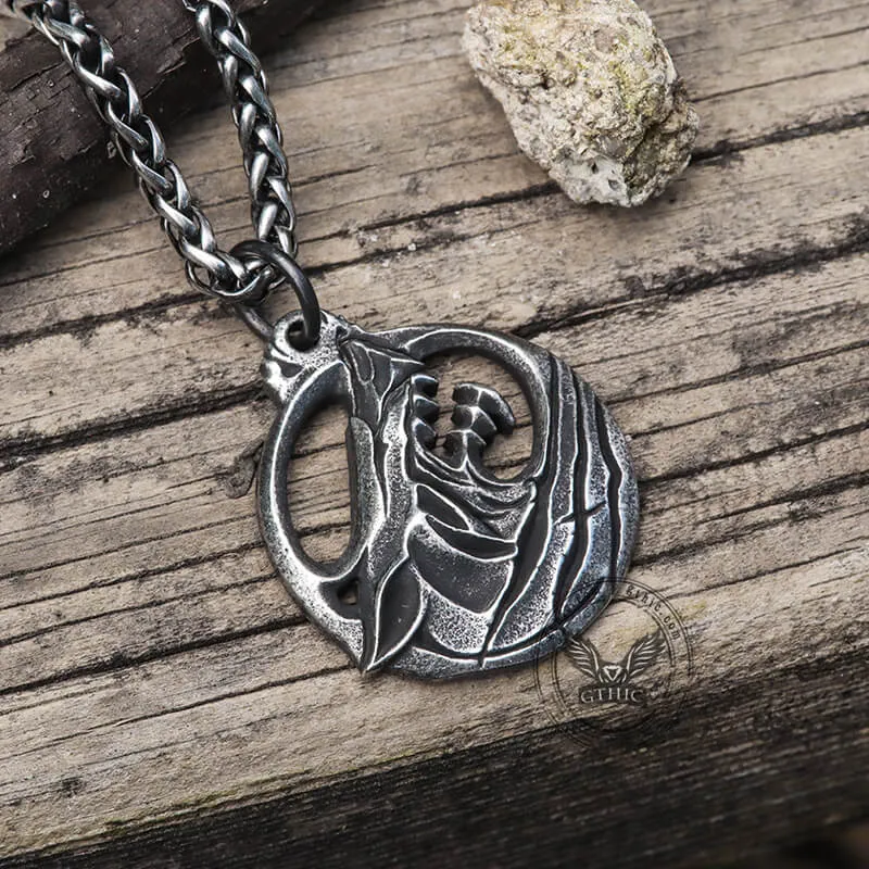 Fenrir Wolf Stainless Steel Animal Pendant sold by GTHIC product image thumbnail 4