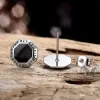 Viking Runes Octagon Stainless Steel Stud Earrings sold by GTHIC