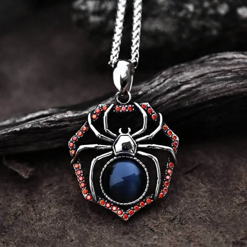 Gemstone Spider Stainless Steel Pendant sold by GTHIC