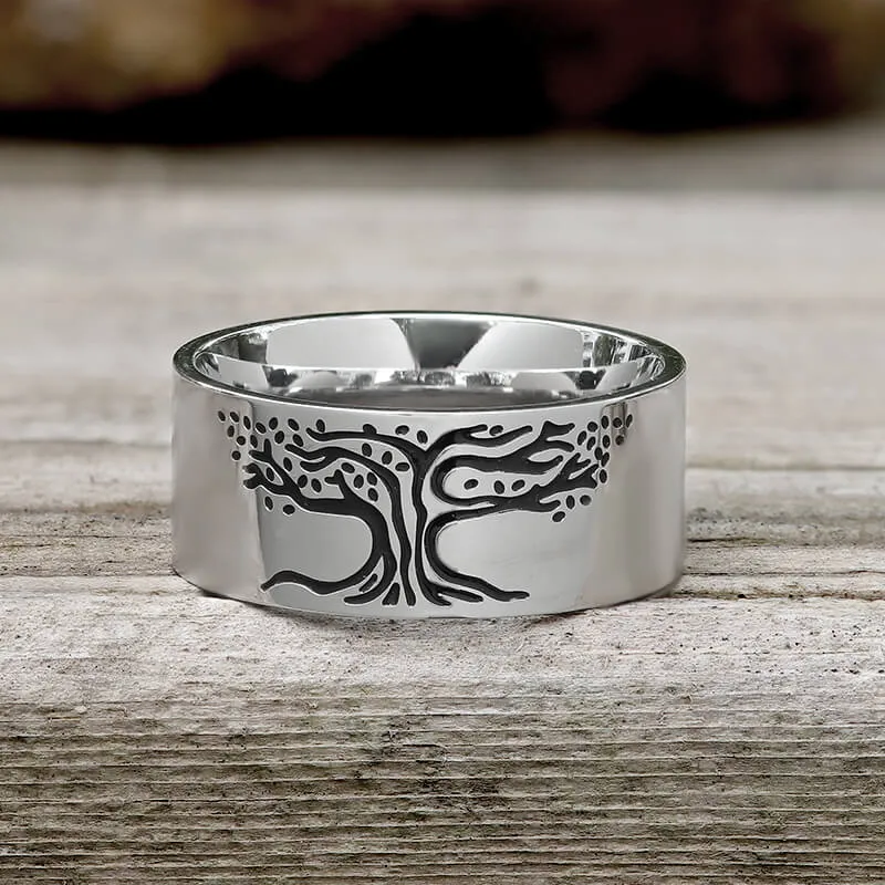Viking Tree Of Life Stainless Steel Band Ring sold by GTHIC