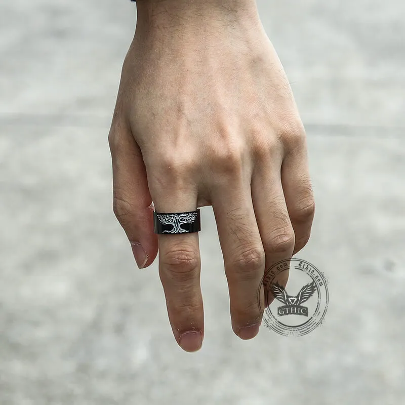 Viking Tree Of Life Stainless Steel Band Ring sold by GTHIC product image thumbnail 2