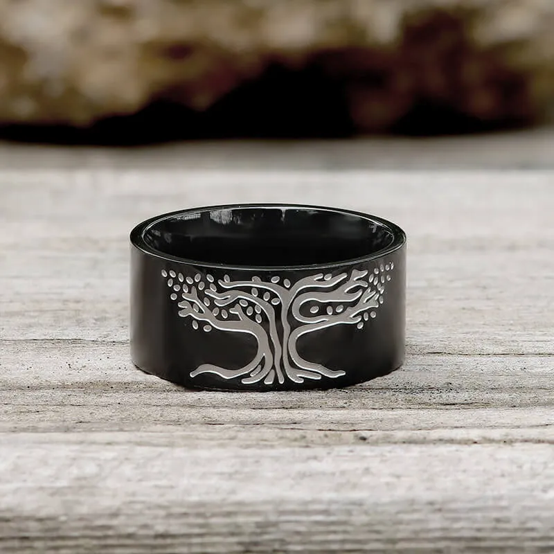 Viking Tree Of Life Stainless Steel Band Ring sold by GTHIC product image thumbnail 4