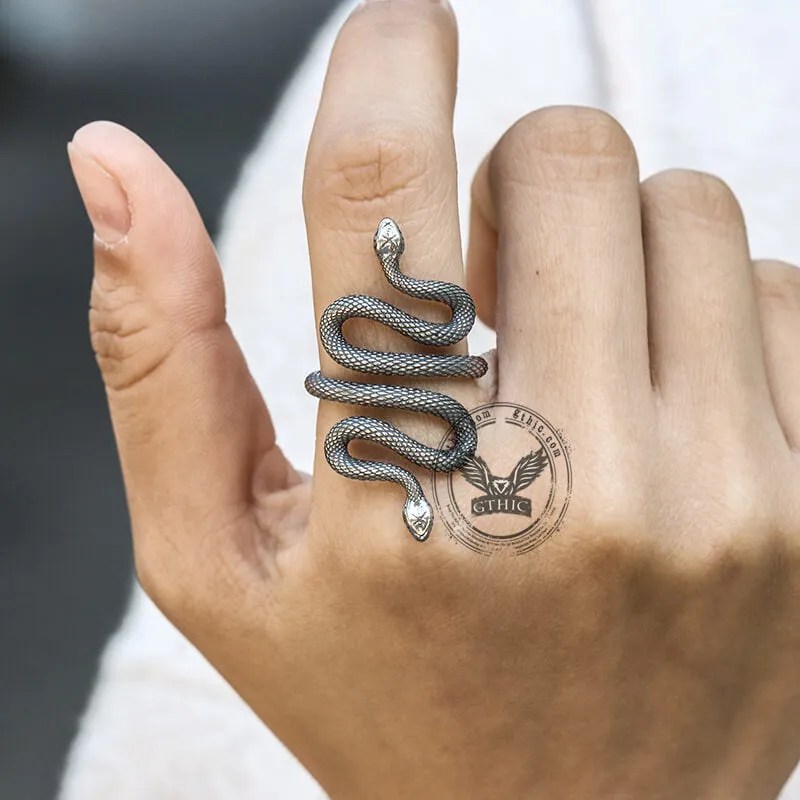 Two Headed Snake Stainless Steel Animal Ring sold by GTHIC product image thumbnail 2