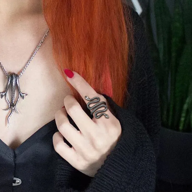 Two Headed Snake Stainless Steel Animal Ring sold by GTHIC product image thumbnail 3