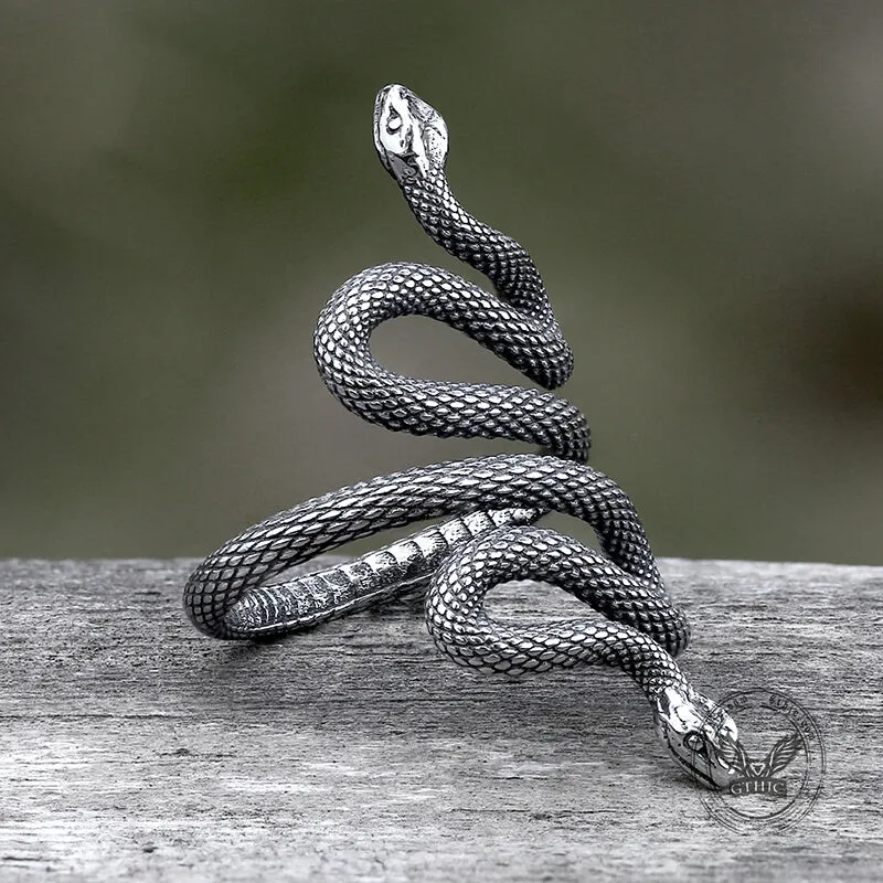 Two Headed Snake Stainless Steel Animal Ring sold by GTHIC product image thumbnail 5