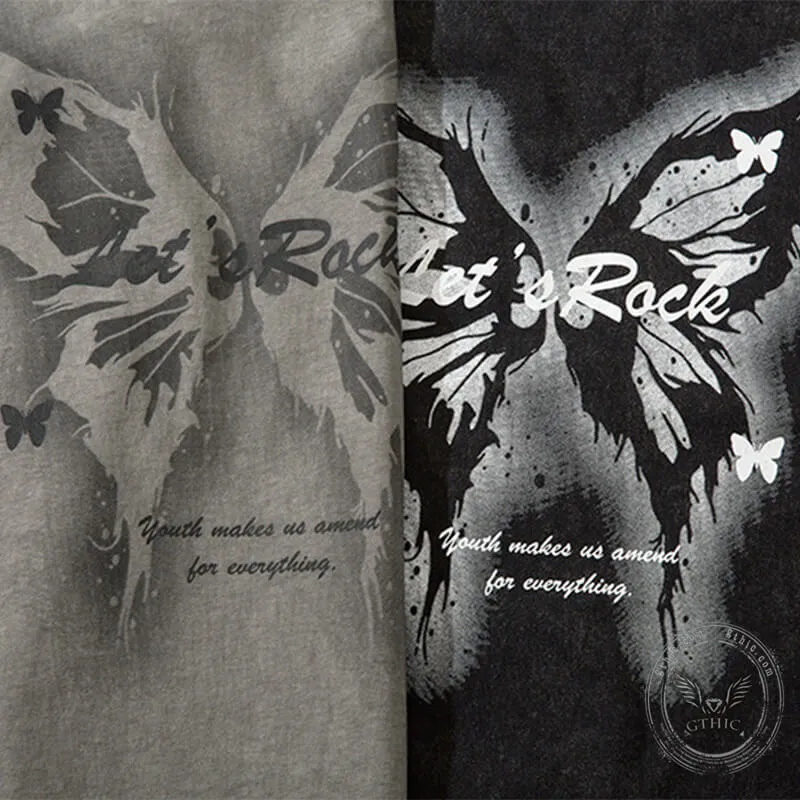 Vintage Washed Butterfly Printed Sleeveless Vest sold by GTHIC product image thumbnail 4