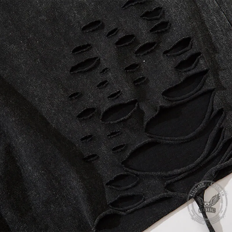 Vintage Washed Butterfly Printed Sleeveless Vest sold by GTHIC product image thumbnail 5