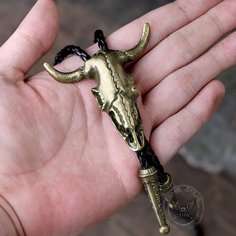Vintage Cow Skull Alloy Bolo Tie sold by GTHIC product image thumbnail 2