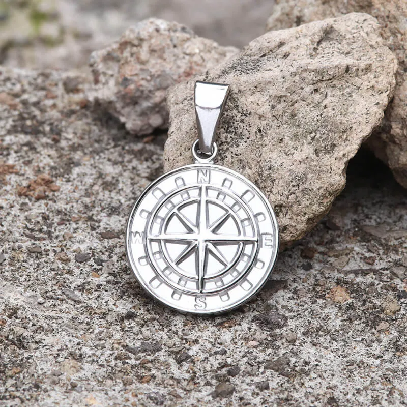 Minimalist Compass Stainless Steel Pendant sold by GTHIC