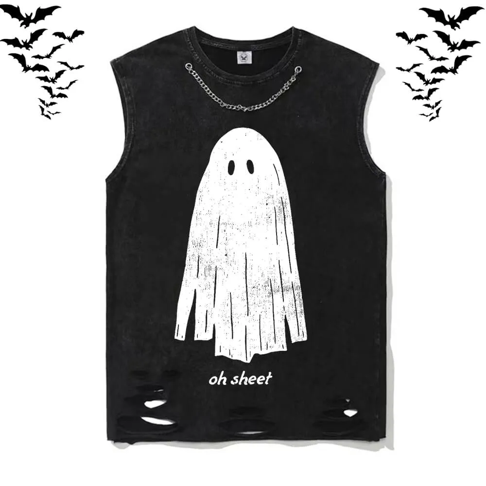 Vintage Washed Oh Sheet Ghost Vest Top sold by GTHIC