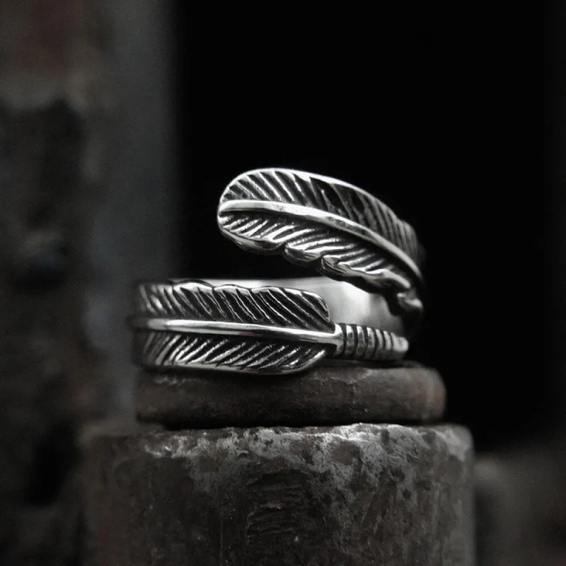 Feather Stainless Steel Ring sold by GTHIC