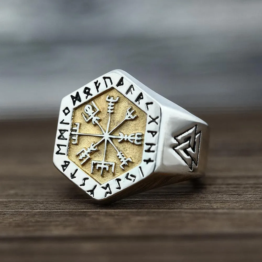 Valknut Compass Stainless Steel Viking Ring sold by GTHIC product image thumbnail 2