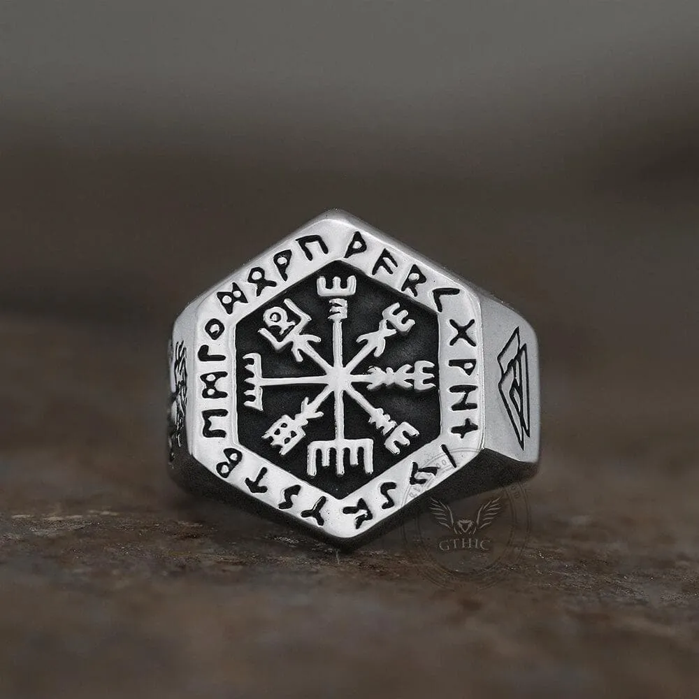 Valknut Compass Stainless Steel Viking Ring sold by GTHIC product image thumbnail 4