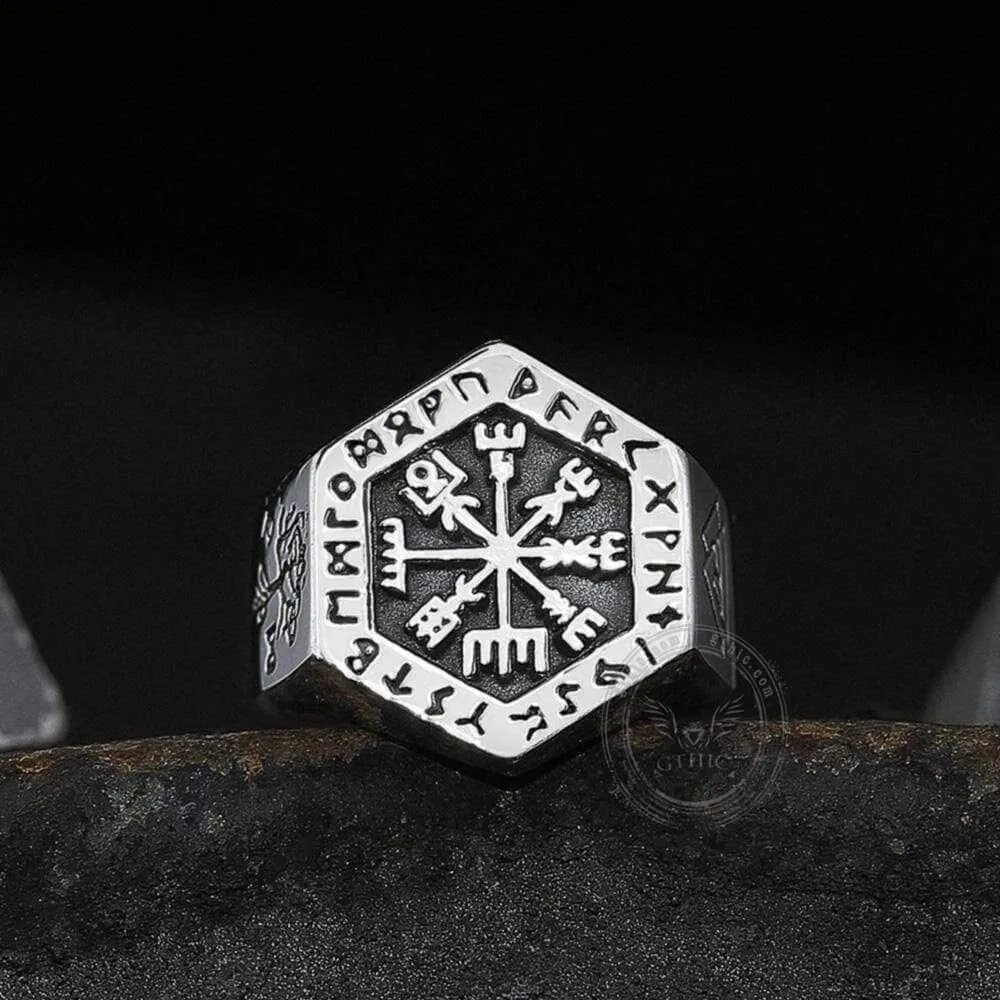 Valknut Compass Stainless Steel Viking Ring sold by GTHIC product image thumbnail 5