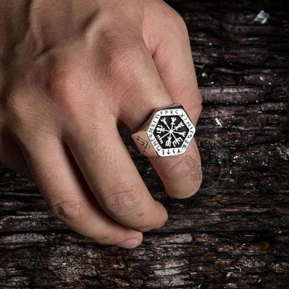 Valknut Compass Stainless Steel Viking Ring sold by GTHIC product image thumbnail 3