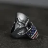 American Flag Stainless Steel Skull Ring sold by GTHIC