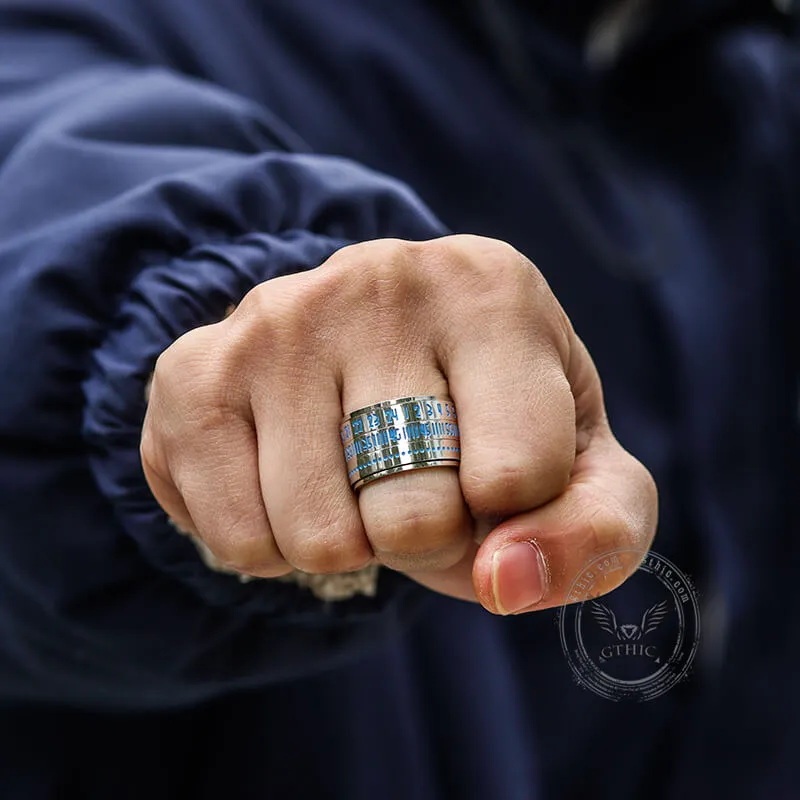 Luminous Arabic Numerals Stainless Steel Spinner Ring sold by GTHIC product image thumbnail 4