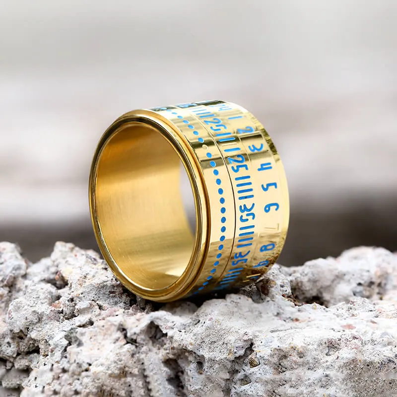 Luminous Arabic Numerals Stainless Steel Spinner Ring sold by GTHIC product image thumbnail 5