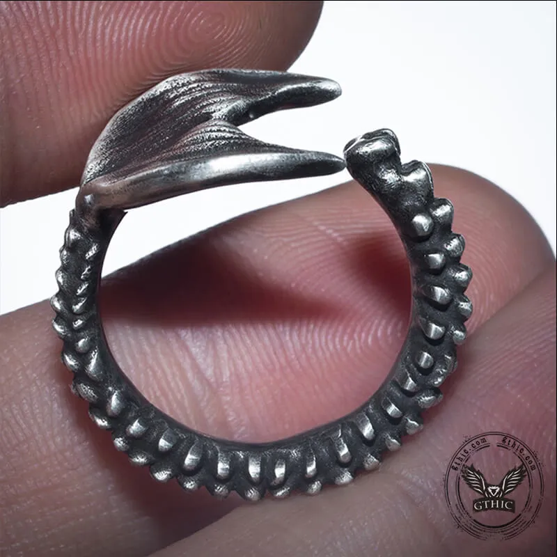 Simple Fishtail Sterling Silver Open Ring sold by GTHIC product image thumbnail 4