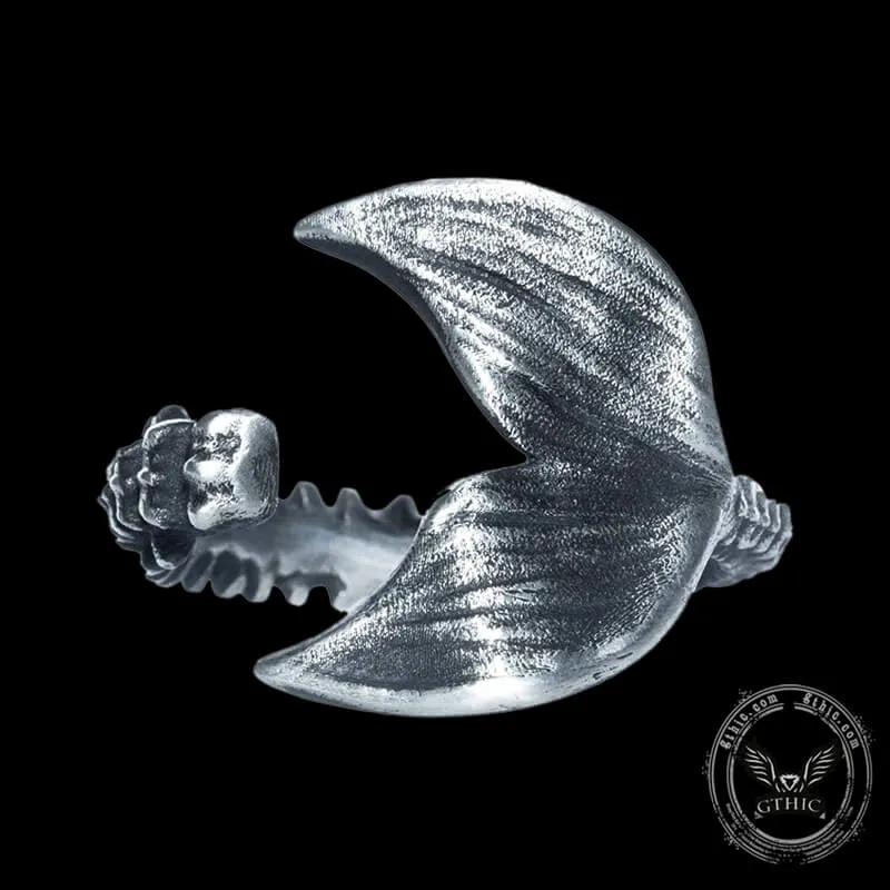 Simple Fishtail Sterling Silver Open Ring sold by GTHIC product image thumbnail 5