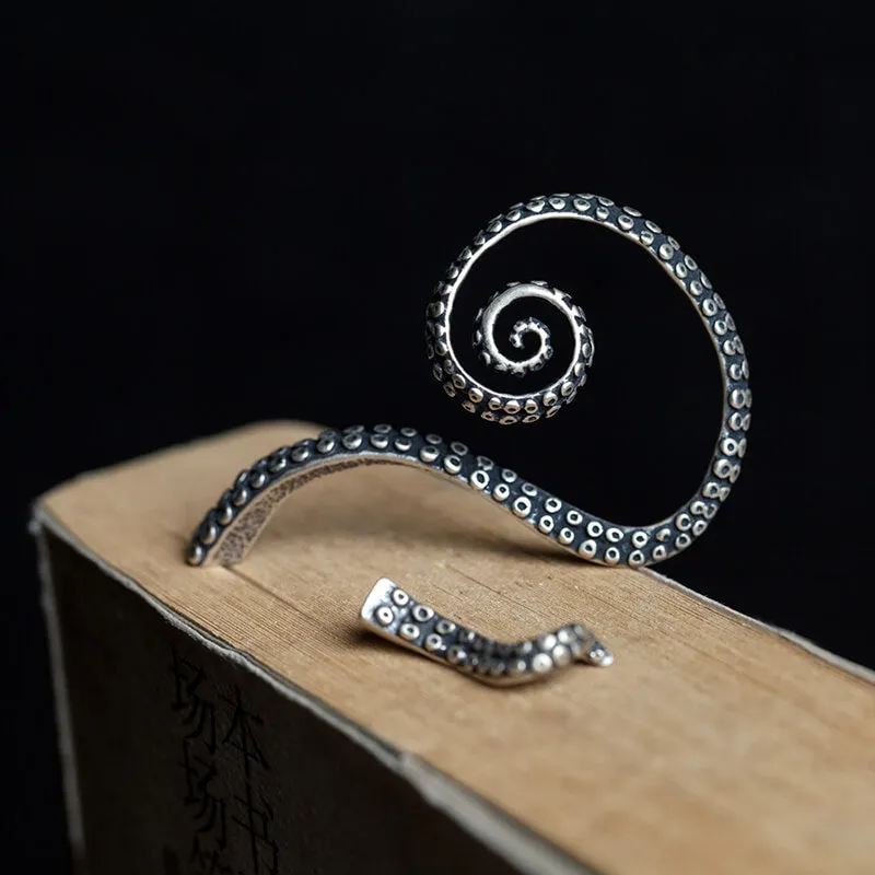 Octopus Tentacles Sterling Silver Ear Cuff Earring sold by GTHIC