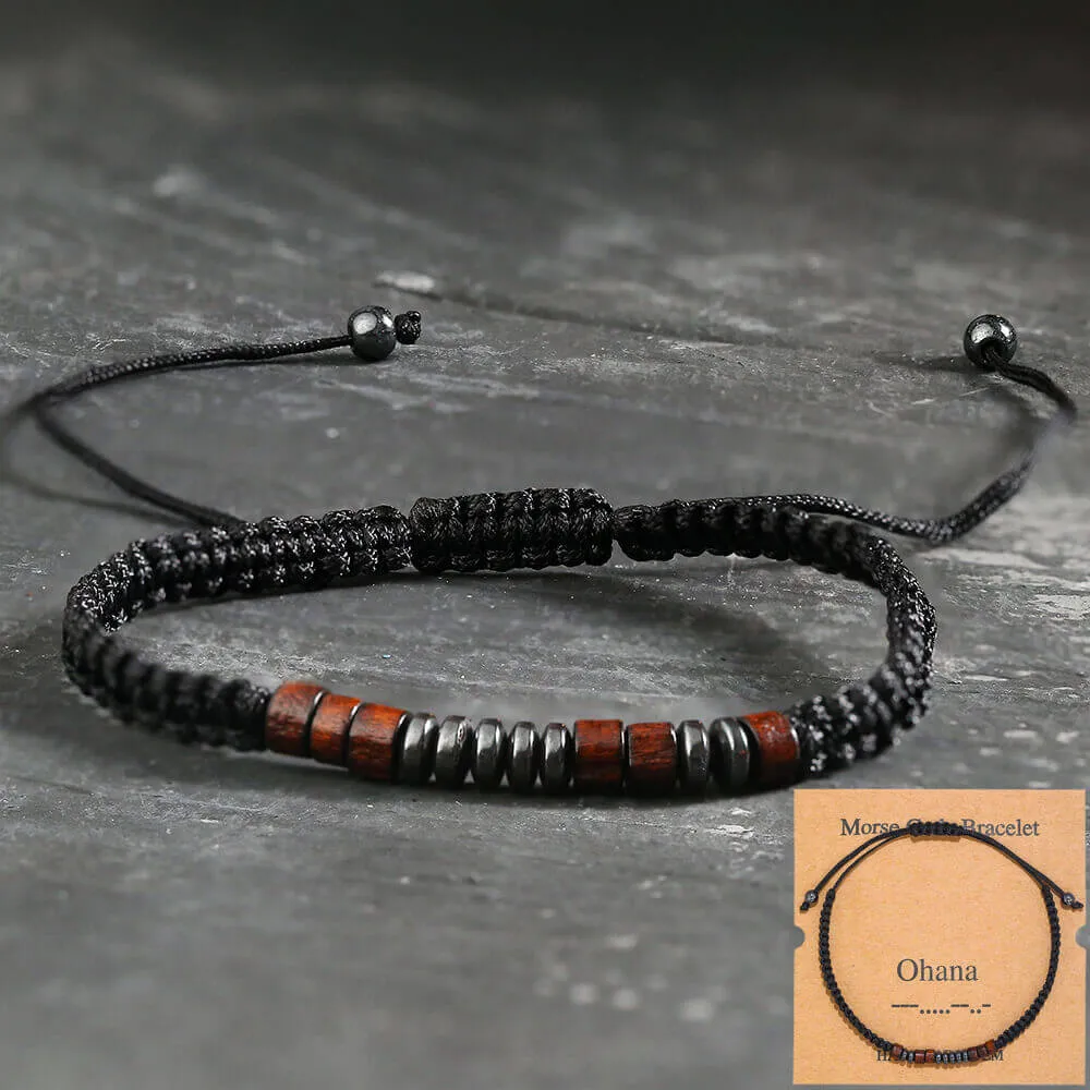Ohana Morse Code Bracelet sold by GTHIC