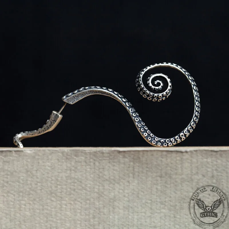 Octopus Tentacles Sterling Silver Ear Cuff Earring sold by GTHIC product image thumbnail 4