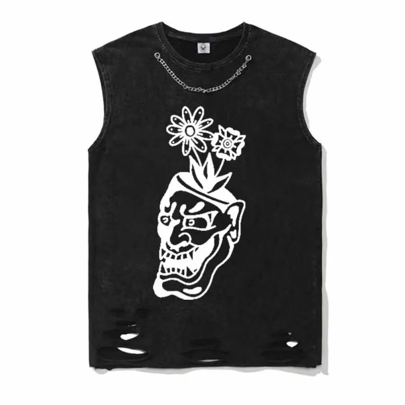 Traditional Tattoos Vintage Washed Vest Top sold by GTHIC