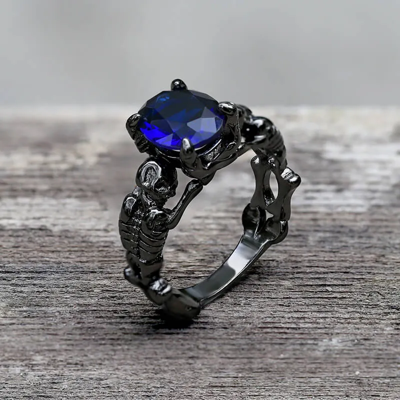 Black Skull Tribute Gem Brass Ring sold by GTHIC