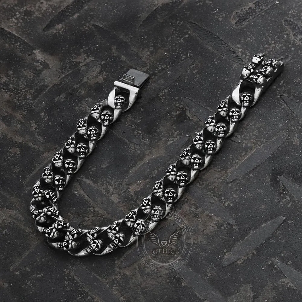 Punk Skull Stainless Steel Bracelet sold by GTHIC product image thumbnail 4