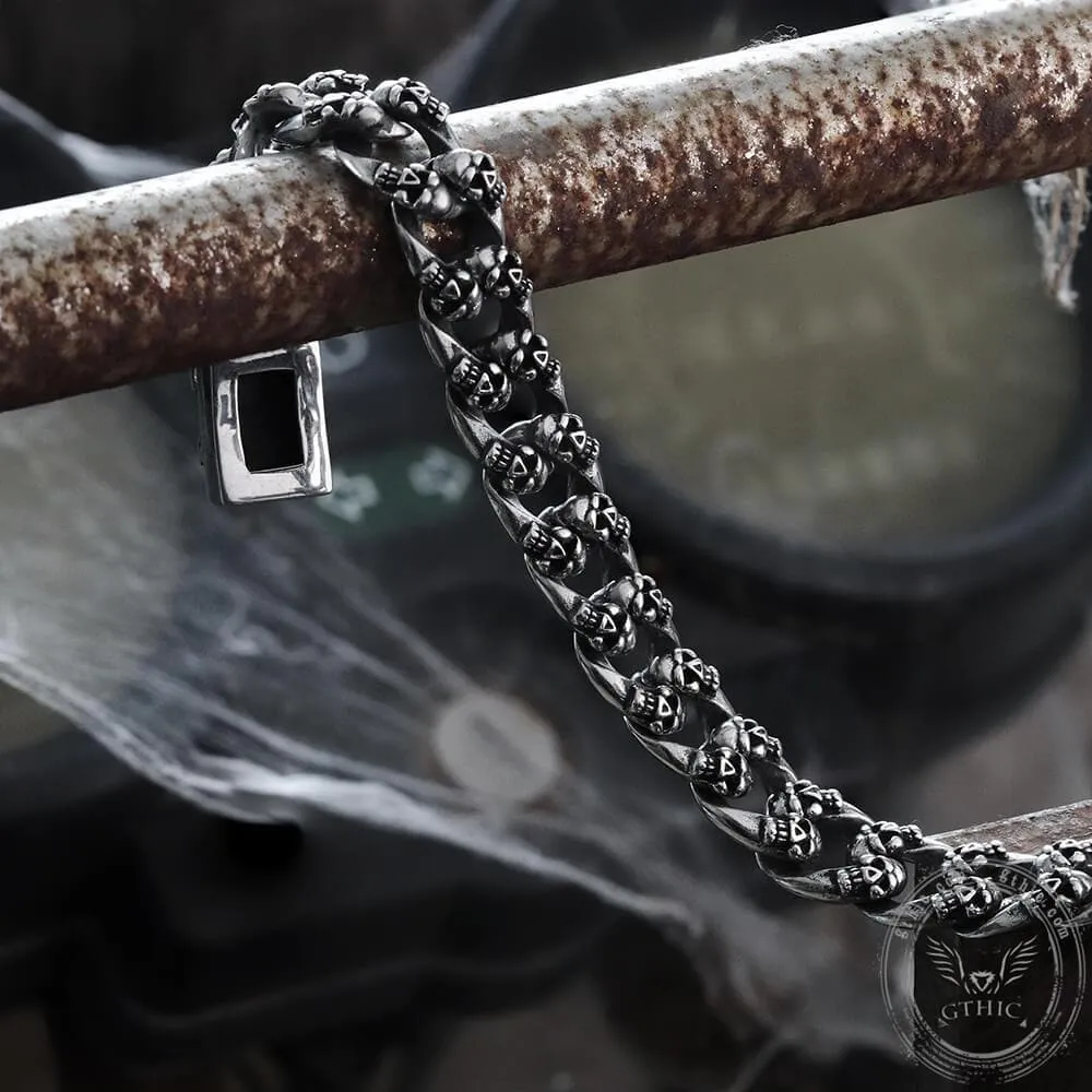 Punk Skull Stainless Steel Bracelet sold by GTHIC product image thumbnail 3