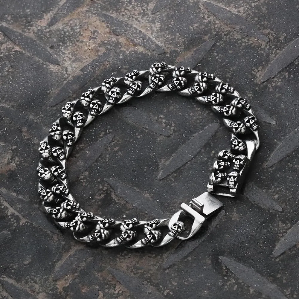 Punk Skull Stainless Steel Bracelet sold by GTHIC