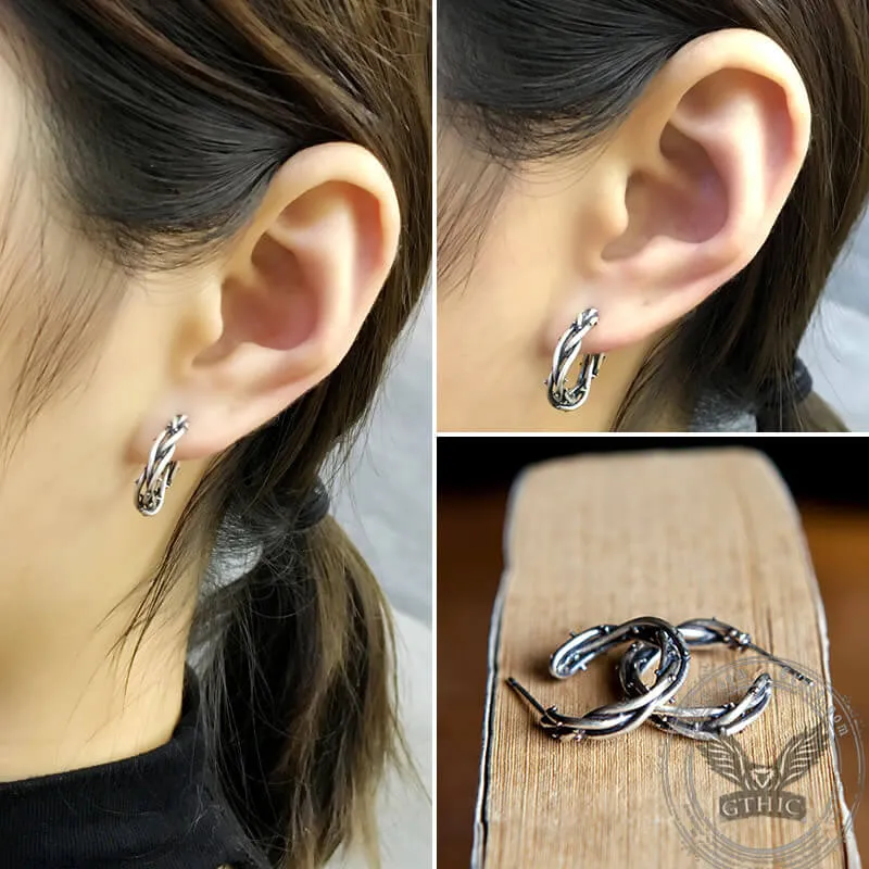 Winding Thorns Sterling Silver Stud Earrings sold by GTHIC product image thumbnail 2