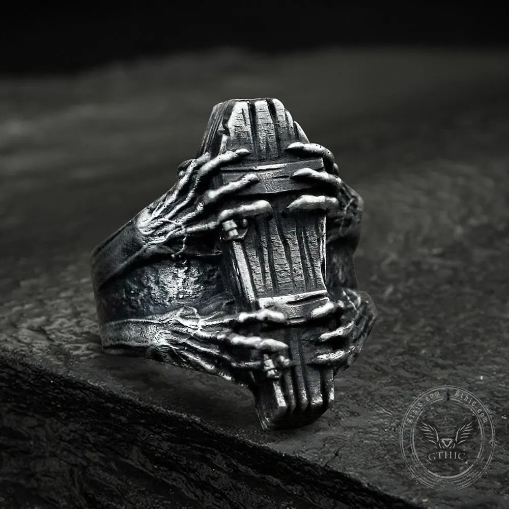 Ghost Claw Coffin Stainless Steel Ring sold by GTHIC product image thumbnail 4